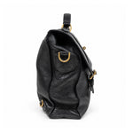 Mulberry black satchel bag 05 left side