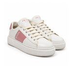 Prada white pink leather sneakers 01 three quarter