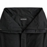 Balenciaga black parka label detail