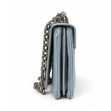 Prada light blue leather flap bag 04 right side