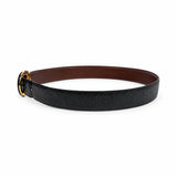 Ferragamo black belt left side