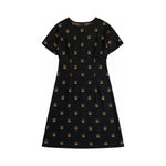 Dolce & Gabbana black gold crown dress front
