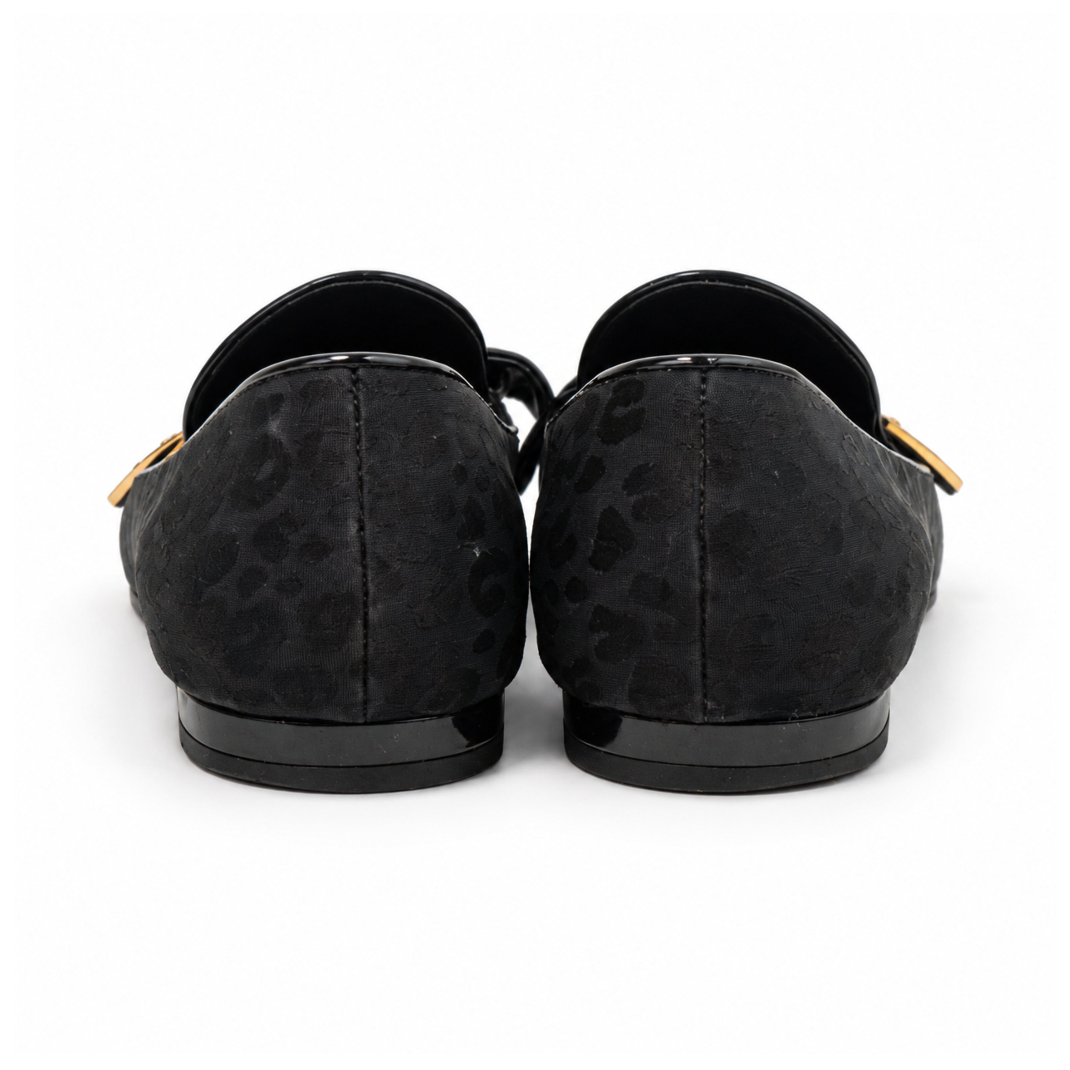 Louis Vuitton black bow loafers 04 back