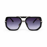 Cazal black silver purple lens sunglasses front