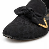 Louis Vuitton black bow loafers 07 opposite toe wear detail
