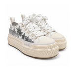 Amiri white silver star high top sneakers 01 three quarter