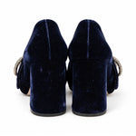 Miu Miu navy velvet pumps 04 back