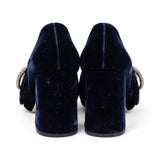 Miu Miu navy velvet pumps 04 back