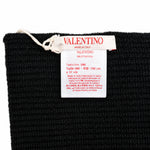 Valentino black scarf label detail