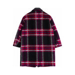 Diesel purple black plaid coat back