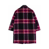 Diesel purple black plaid coat back