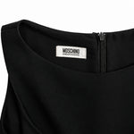 Moschino black dress label detail