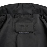 Prada black jacket label detail