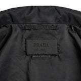 Prada black jacket label detail