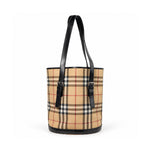 Burberry beige black check tote bag 02 back