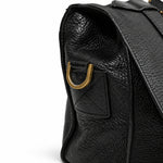 Mulberry black satchel bag 14 side ring detail