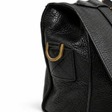 Mulberry black satchel bag 14 side ring detail