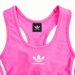 Adidas Balenciaga pink tank top label detail
