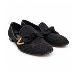 Louis Vuitton black bow loafers 01 three quarter