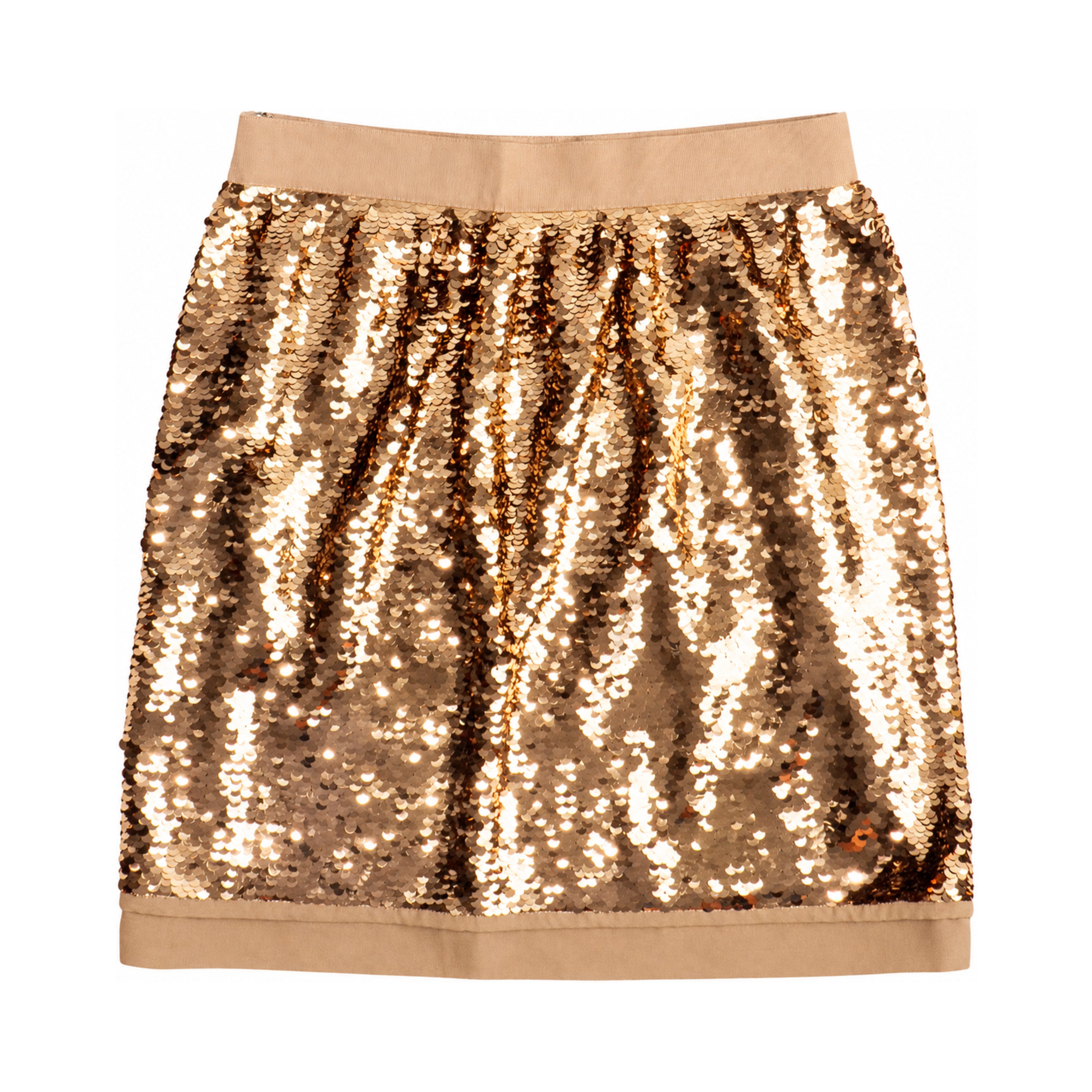 Dolce & Gabbana gold sequin skirt front