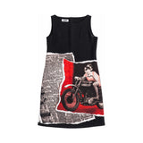 Moschino black printed dress front