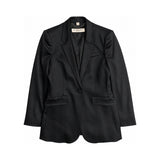 Burberry black blazer front