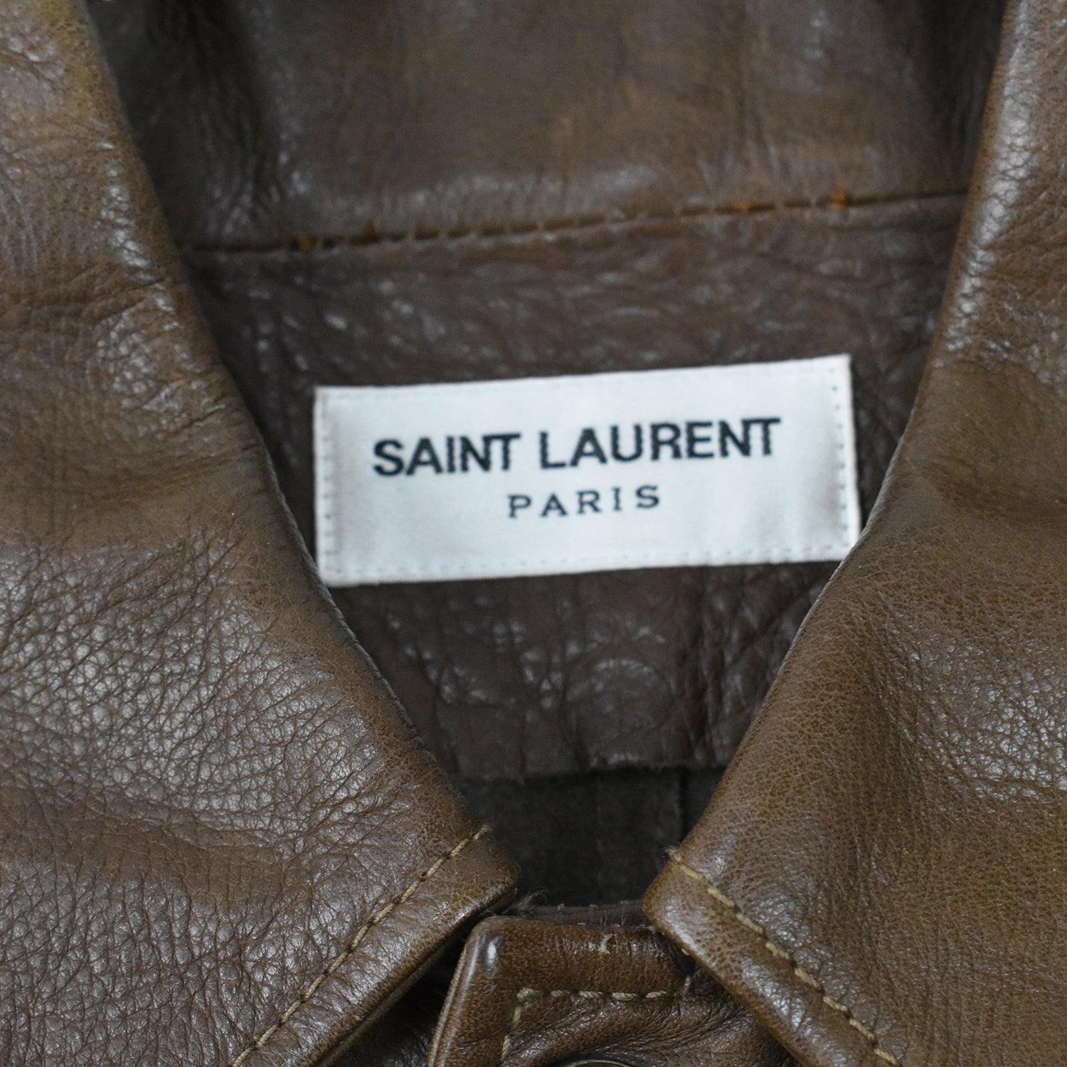 Saint Laurent Leather Jacket - Men's S - Fashionably Yours