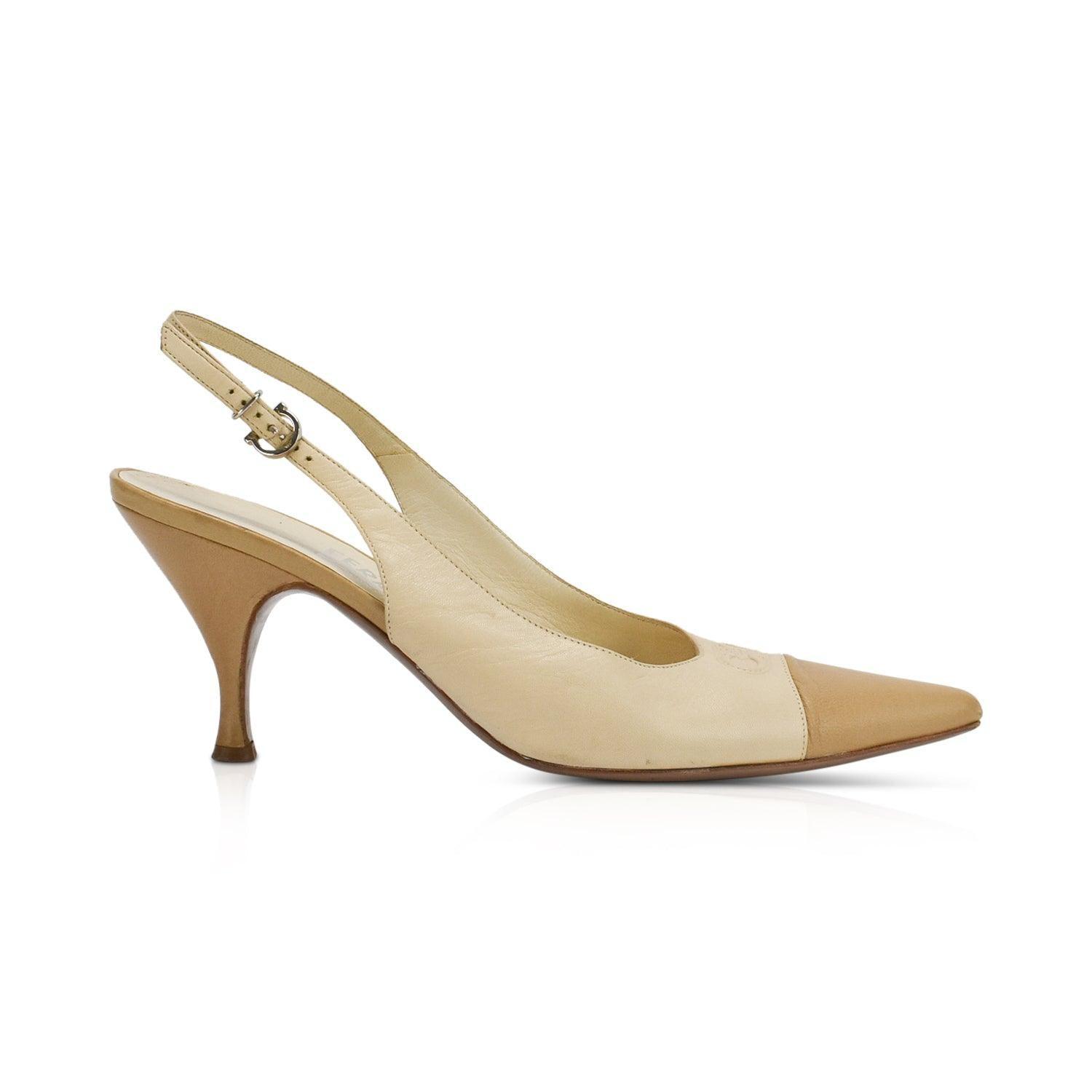 Salvatore Ferragamo Slingback Heels - Women's 8 - Fashionably Yours