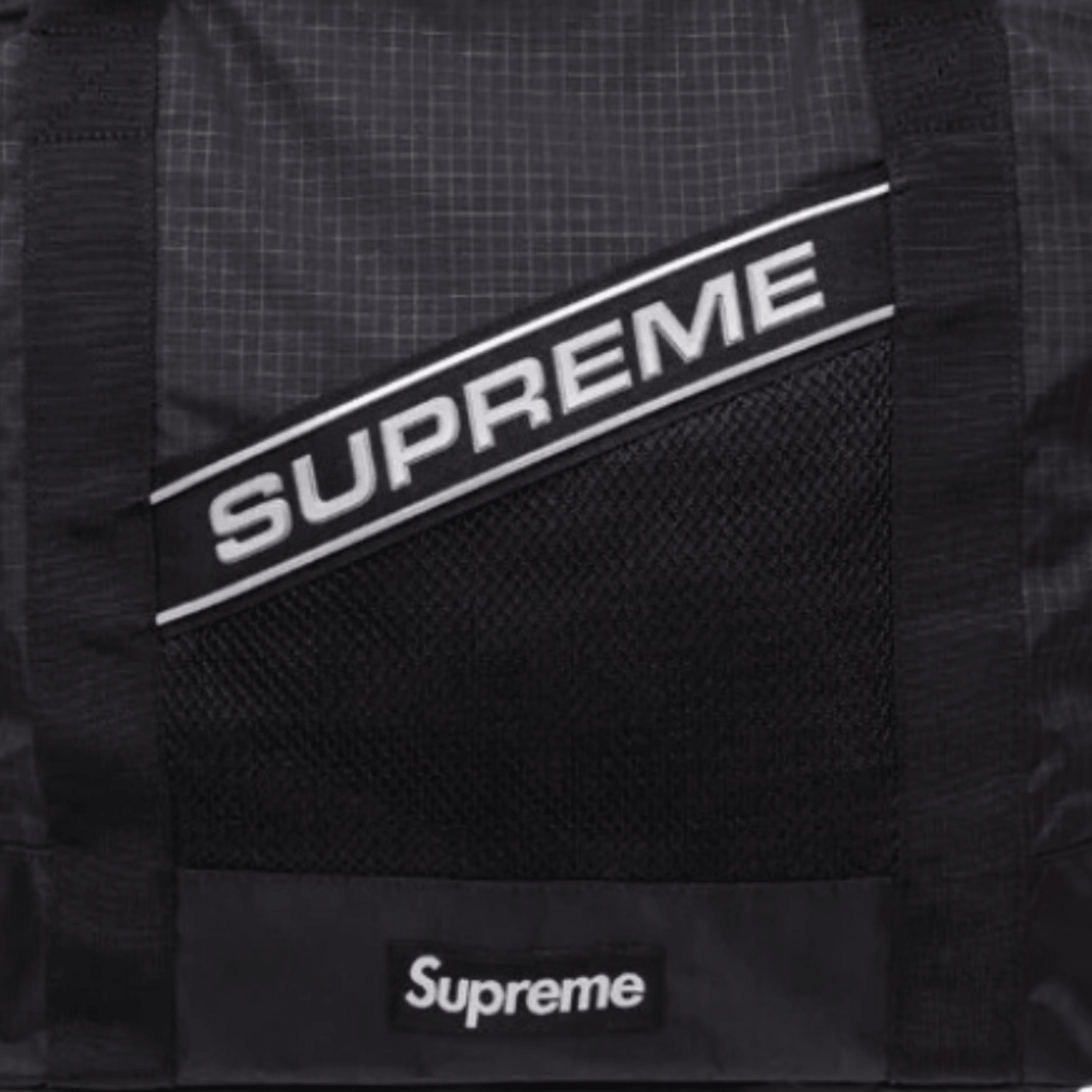 Supreme black 2025 tote bag