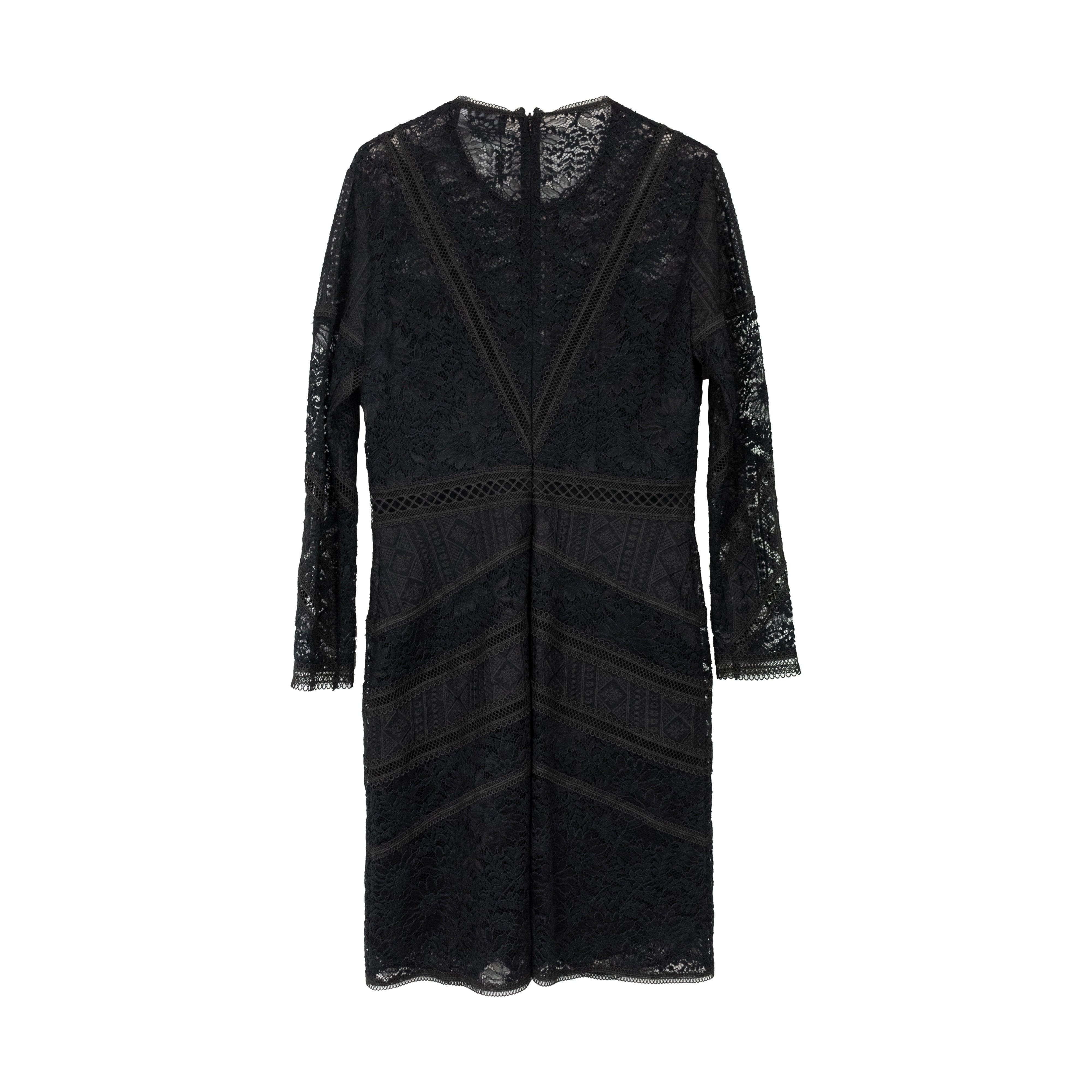 kooples black lace dress Laced Black Dress