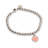 Tiffany & Co. 'Pink Heart Tag Bead Bracelet'